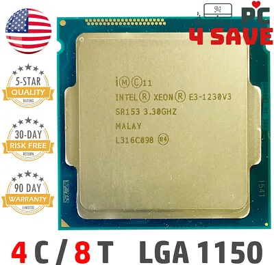 $31.99 • Buy Intel Xeon E3-1230 V3 3.30GHz 8MB LGA 1155 SR153 Workstation CPU Processor 80W