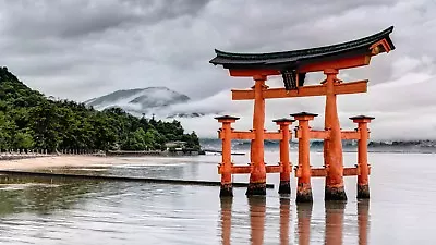 £7.74 • Buy Stunning Japanese Mountain Canvas Picture Poster Print Wall Art Unframed 2108