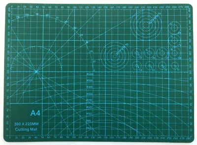 A4 Cutting Mat  Non-Slip Grid Lines Green • £2.19