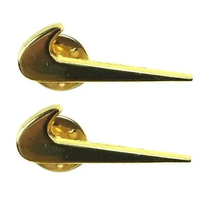 Metallic Gold Logo Swoosh Check Mark Lapel Pin Set 2 Pieces Pack Sneaker Kicks • $12.95