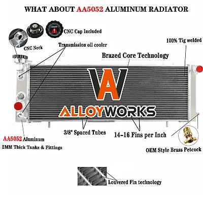 3 Row Core Aluminum Radiator For 1991-2001 Jeep Cherokee XJ Comanche 2.5L 4.0L • $103.55