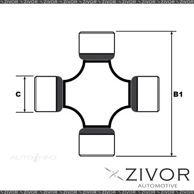 TOYO Universal Joint For FORD FALCON RTV LPG BA 4.0L 2D Ute BARRA E-GAS 2003-05 • $36.65