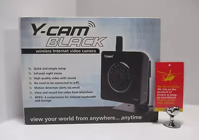 Y Cam Black Wireless Internet Video Camera Boxed With Instructions           C10 • £5.95