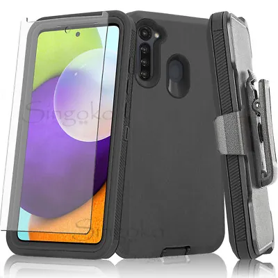 RUGGED SHOCKPROOF Phone ARMOR Case Cover Clip Holster Stand + SCREEN PROTECTOR • $9.95