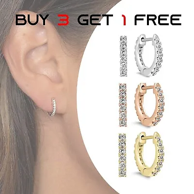 £1.95 • Buy 18K Gold Plated Hoop Earrings Crystal Nose Ring Ladies Face Hoop Ear Piercing