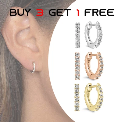 £1.95 • Buy 18K Gold Plated Hoop Earrings Crystal Nose Ring Ladies Face Hoop Ear Piercing