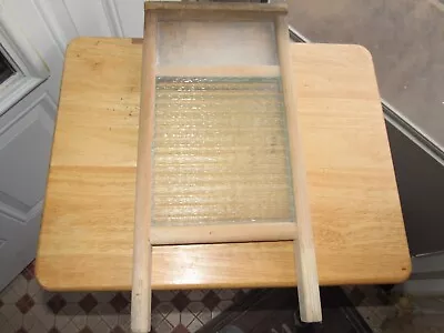 Small Antique  Ribbed Glass Wash Board • $5