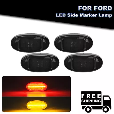 Amber/Red LED Side Marker Lights Smoked For 2011-2018 Ford F250 F350 Dually Bed • $39.59