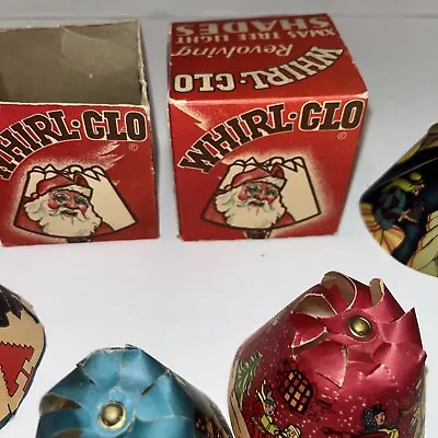 Vintage 1936 Whirl-Glo Revolving Christmas Tree Light Shades 8 Shades 4 Pin Caps • $34.99