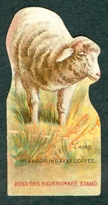 1890s LAMB Animals Coffee Card K69 McLAUGHLIN Xxxx Coffee Die Cut PAPER DOLL Toy • $19.99