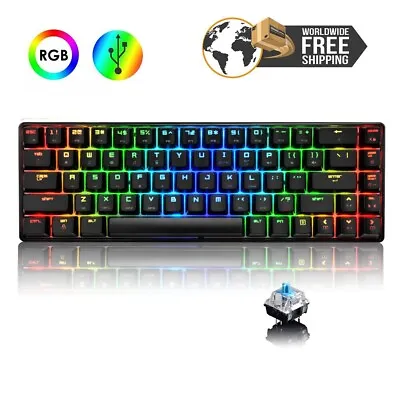 60% Mechanical Gaming Wired Keyboard RGB Backlit Anti-ghosting For PS4XboxMAC • $35.99