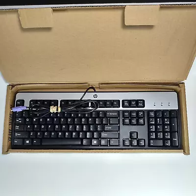 Genuine HP KB-0316 Black PS/2 Keyboard 434820-002 Silver Trim Tested Working • $14.99