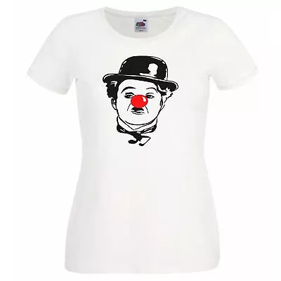 Womens Red Nose Day Charlie Comedy Movie Comic Relief Lady Fit White T-Shirt • £9.95