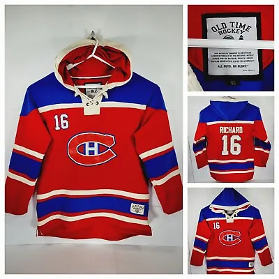 Old Time Hockey Henri Richard #16 XL Hoodie Montreal Canadiens • $99.04