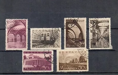 Russia 1938 Sc 687-92 Moscow Subway Used • $3.99