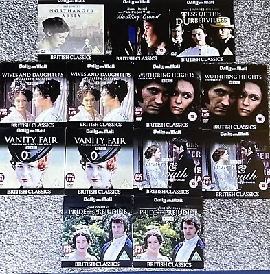 Wuthering Heights Vanity Fair + 6 Other Period /romantic TV Dramas On DVD • £3.99