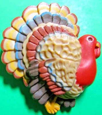 Vintage Hallmark Turkey Fall  Autumn Thanksgiving Holiday Lapel Pin (t108) • $11.28