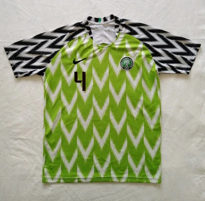 £51.48 • Buy Nigeria #4 Ndidi 2018/2020 World Cup Home Football Shirt Nike Jersey Size 'M'