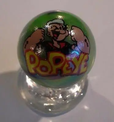 Popeye Cartoon Glass Logo Marble • $3.75