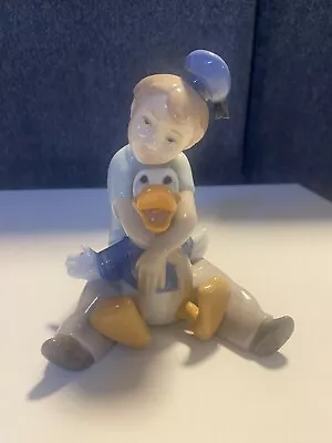 Nao By Lladro #1642 Daydreaming With Donald Brand Nib Disney Duck Free Shipping • £140