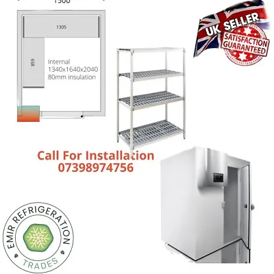 Walk In Cold Room With Monoblock Compressor 1.8 M X 1.5m Shelf Inc. Butcher • £4975