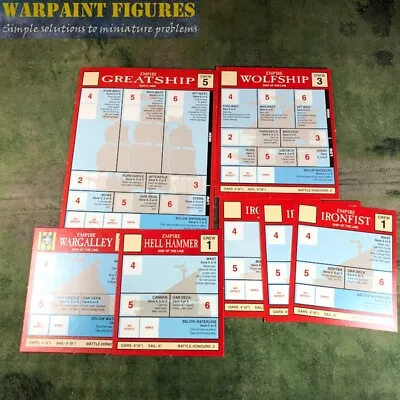 7 X OOP Empire Ship Man O'War Cards - Warhammer Fantasy Manowar Man O War WFB • £14.99