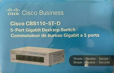 Cisco - CBS110-5T-D-NA - 5-Port Gigabit Desktop Switch • $79.95