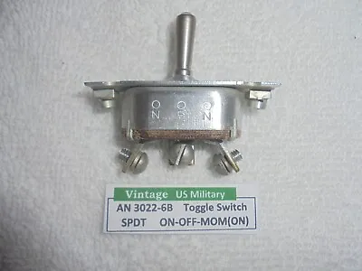 Vintage AN3022-6B US Military Toggle Switch ON-OFF-Mom(ON) • $23.85