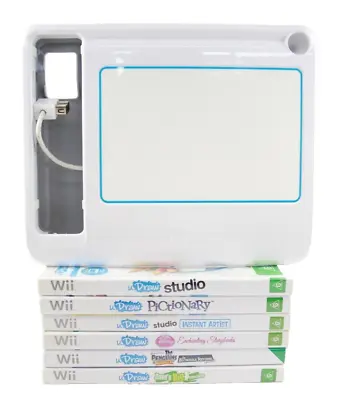 UDraw 6 Game & White Tablet Bundle Lot (Pictionary/Disney) - Nintendo Wii [PAL] • $62.95