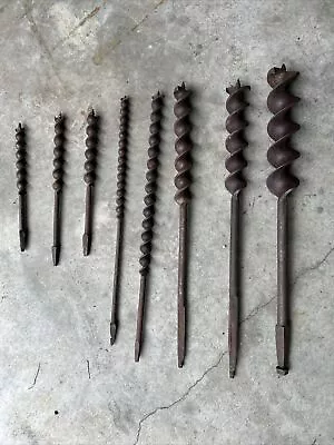 Vintage 8 Piece Auger Drill Brace Bits • $69