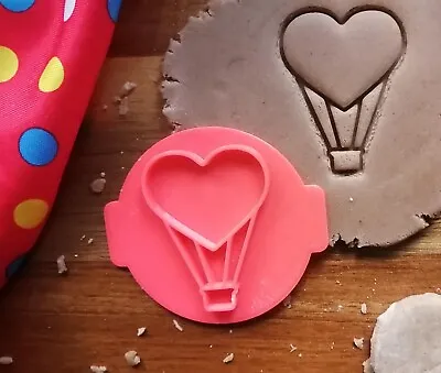 Love Heart Balloon Wedding Clay Stamp Fondant Icing Cupcake Cake Cookie Embosser • £4.29