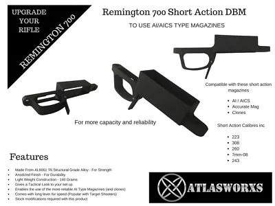  Bottom Metal / DBM AI Mag Compatible -  Remington 700 Aluminium Short Action • $195