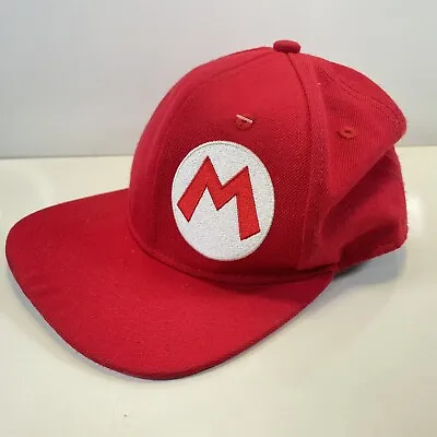 Super Mario Bros Cap Hat Snapback Red Nintendo Video Games Flat Bill Adjustable • $16.99