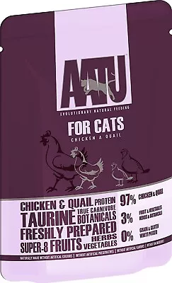 AATU Cat Wet Chicken&Quail 10 X 85g • £11.99