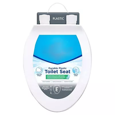 Antimicrobial Round Plastic Toilet Seat With Easy-off Hinges • $18.97