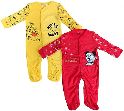 Baby Character Sleepsuits Boys Girls Babygrows 0-18m Novelty Ex Store Brand New • £4.99