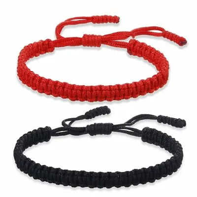 1pc Lucky Red Black Cord Bracelet Amulet Protection Knitted Rope For Men Women • $1.53