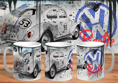 Volkswagen VW Beetle Racer Oil Version Coffee Mug Birthday Gift • $22.99