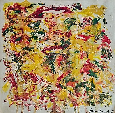 Vintage Abstract Canvas Signed Joan Mitchell Modern Old 20th Century Art • $85.79