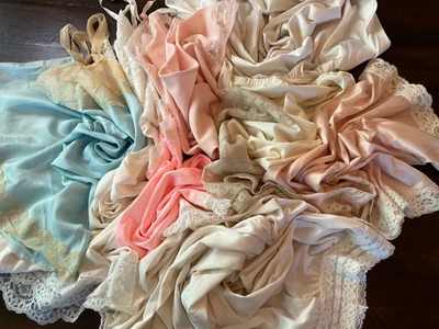 $65 • Buy 8 Piece Lot Vintage Slips 4 Full 4 Half Most Junior Sizes
