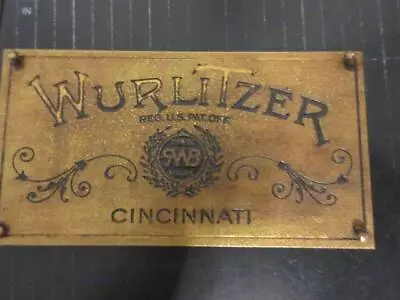 Antique Wurlitzer Cincinnati Brass Emblem From 1916 Victor Talking Machine VV • $19.99