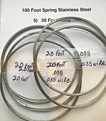 100’ Survival Spring Stainless Steel Snare Wire Good For Mink/rabbit Squirrel • $35