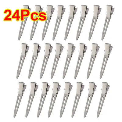 Metal Hair Sectioning Clips Sprung Strong Grip Hairdressing Hair Clip 24 Pieces • £2.99