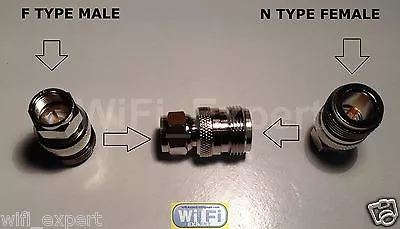 F Type Male Jack To N TYPE Female Plug Straight Adapter RF Connector Converter • $7.24