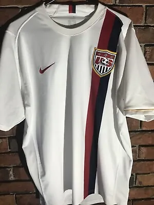 2006 Men's Nike Sphere Dry US USA Home Soccer Jersey White Size XL • $40