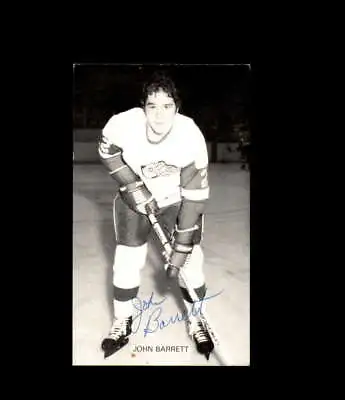 John Barrett Signed JD McCarthy Vintage Postcard 1950`s 60`s Detroit Red Wings A • $15