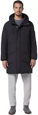 Andrew Marc Men's Long Water Resistant Sullivan Puffer Coat Fleece Lined Pockets • $174.90