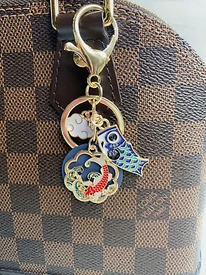 Japan Maneki Neko Lucky Cat Koi Fish Keychain Bag Charm Cute Kawaii NEW Gift • $12.99