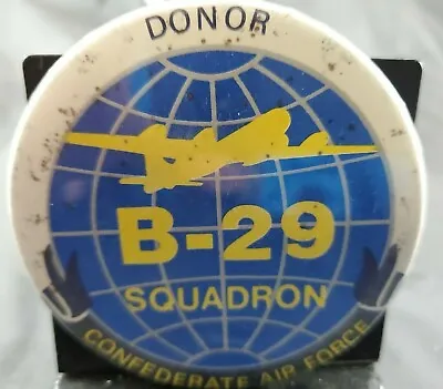 Vintage B-29 Squadron Confederate Air Force Donor Button Pin 3  FREE SHIPPING!!! • $6.76
