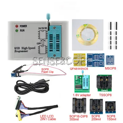 High-Speed SPI FLASH Programmer V9.16 EPROM Programmer / Adapter For TL866II Plus • $1.92